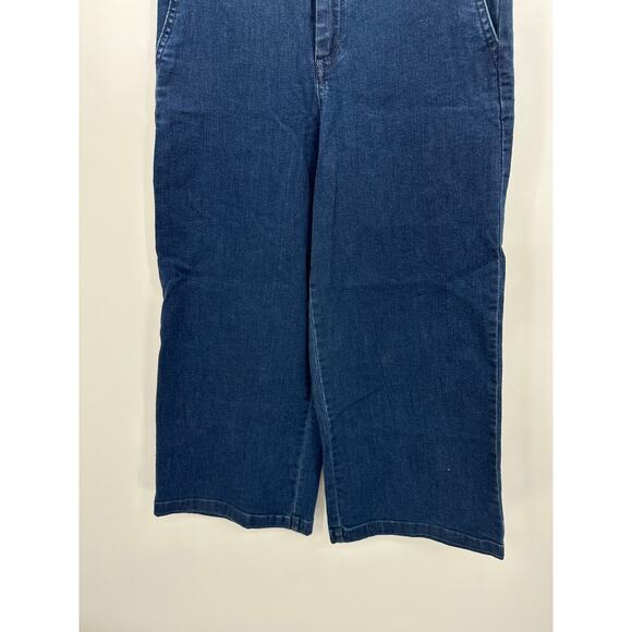 A New Day Dark Wash Blue Cotton Blend Denim Stretch Wide Leg Pants Womens Size 2 - Picture 3 of 8